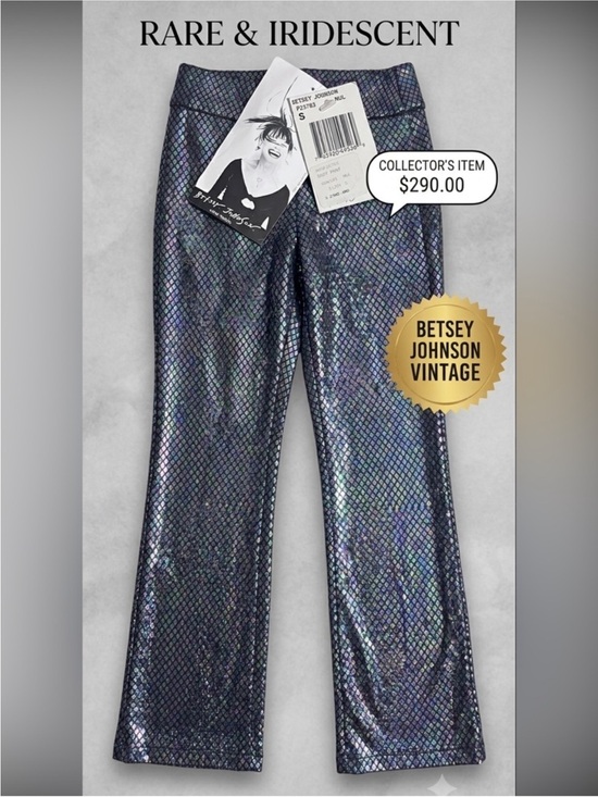 Betsey Johnson Pants - ✨VINTAGE 90s/Y2K BETSEY JOHNSON Iridescent Holographic Scale Bootcut Pants - NWT